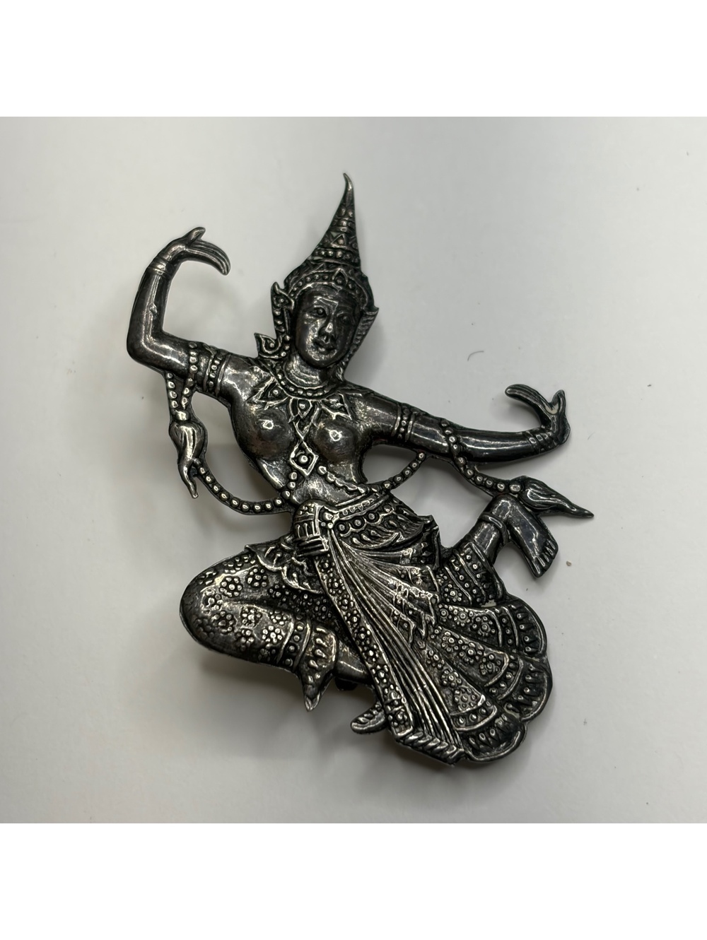 Siam Sterling silver Thai dancer vintage/antique brooch